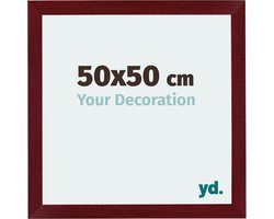 Your Decoration - Fotolijst 50x50 cm - MDF - Wijnrood Geveegd - Mura