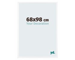 Your Decoration - Fotolijst 68x98 cm - Kunststof - Wit Hoogglans - Bordeaux