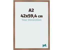 Your Decoration - Fotolijst A2 42x59,4 cm - MDF - Koper Decor - Bologna