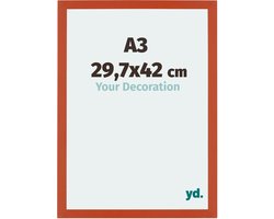 Your Decoration - Fotolijst A3 29,7x42 cm - MDF - Oranje - Mura