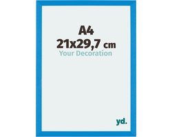 Your Decoration - Fotolijst A4 21x 29,7 cm - MDF - Helder Blauw - Mura