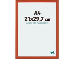 Your Decoration - Fotolijst A4 21x 29,7 cm - MDF - Oranje - Mura