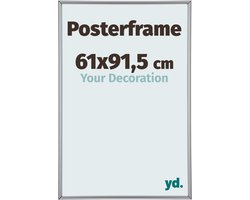 Your Decoration - Posterlijst 61x91,5 cm - Kunststof - Zilver Hoogglans - Paris