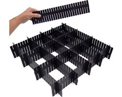 Yourganized - Lade organizer - Lade verdeler - Ladeverdeler - Set van 12 - Voor Kleding/Keuken/Badkamer/Kledingkast - Zwart
