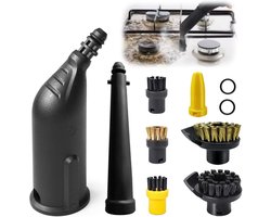 YOZHIQU 10 stuks accessoire set - Reserveonderdelenset voor handmondstukken - Verlengstuk, elleboogmondstuk, ronde borstel, sleufmondstuk, afdichtring - Geschikt voor Kärcher SC1 SC2 SC3 SC4 SC5 stoomreinigers