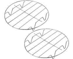 YUGN 2x Ovenrooster Rond RVS - 23CM en 28CM Magnetron Rooster Rond - Oven Rek - Ovenrooster Universeel - eBook toegang - Cadeautip