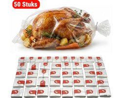 YUGN 50 Braadzakken Voor in de Oven – Braadzak 50 stuks – 2-in-1 Oven En Magnetron – Kookzak 38 x 24 cm – Inclusief sluitstrips - eBook toegang