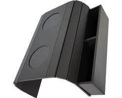 YUGN BLACK Armleuning Dienblad Flexibel - Armleuning Organizer Antislip en Volledig Bamboo - Dienblad Bank - 2 Opbergvakken - Zetel
