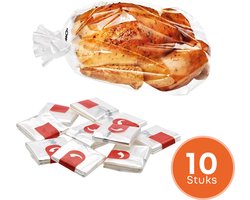 YUGN Braadzakken Voor Oven En Magnetron - 10 Stuks Inclusief Sluitstrips - 38x24 cm - Geschikt Voor Hele Braadkip