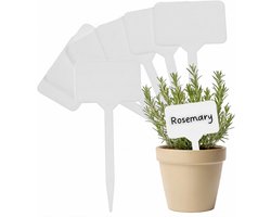 YUGN Plantenlabels 20 Stuks - Herbruikbare Bamboe Plantetiketten - Groot Schrijfvlak 6x10 CM - Inclusief Pen