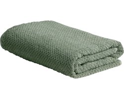 Yumeko badlaken dots stone groen 100x150 - 1 st - Hotelkwaliteit - Bio, eco & fairtrade