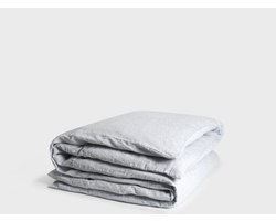 Yumeko dekbedovertrek gewassen linnen blauw chambray 140x200 (zonder slopen) - Biologisch & ecologisch