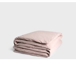 Yumeko dekbedovertrek gewassen linnen roze chambray 200x200 (zonder slopen) - Biologisch & ecologisch