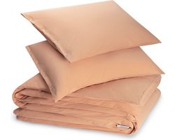 Yumeko dekbedovertrek jersey perfect peach 200x220 + 2/60x70 - Bio, eco & fairtrade