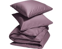 Yumeko dekbedovertrek katoen satijn amethyst 200x220 + 2/60x70 - Bio, eco & fairtrade