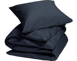 Yumeko dekbedovertrek katoen satijn blueberry 140x220 + 1/60x70 - Bio, eco & fairtrade