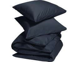 Yumeko dekbedovertrek katoen satijn blueberry 200x220 + 2/60x70 - Bio, eco & fairtrade