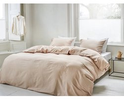 Yumeko dekbedovertrek katoen satijn dusty roze 140x200 + 1/60x70 - Bio, eco & fairtrade