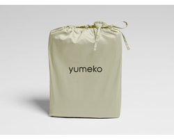 Yumeko dekbedovertrek katoen satijn light olive 240x220+2/60x70 - Bio, eco & fairtrade