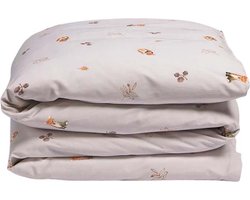 Yumeko dekbedovertrek katoen satijn little fox mauve 140x220 + 1/60x70 - Bio, eco & fairtrade