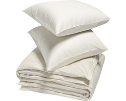 Yumeko dekbedovertrek katoen satijn warm wit 240x220 + 2/60x70 - Bio, eco & fairtrade