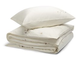 Yumeko dekbedovertrek katoen satijn warm wit seashell 140x220 + 1/60x70 - Bio, eco & fairtrade