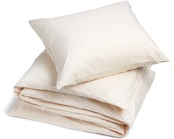 Yumeko dekbedovertrek katoen TENCEL™ latte chambray 140x220 + 1/60x70 - Biologisch & ecologisch