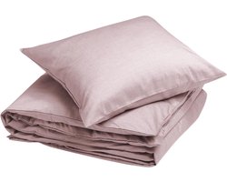 Yumeko dekbedovertrek katoen TENCEL™ roze chambray 140x220 + 1/60x70 - Biologisch & ecologisch