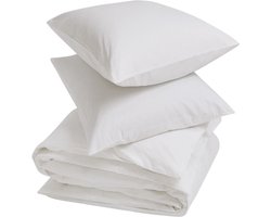 Yumeko dekbedovertrek katoen TENCEL™ wit 240x220 + 2/60x70 - Biologisch & ecologisch