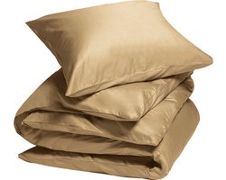 Yumeko dekbedovertrek katoensatijn honey 140x220 + 1/60x70 - Bio, eco & fairtrade