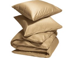 Yumeko dekbedovertrek katoensatijn honey 240x220 +2/60x70 - Bio, eco & fairtrade