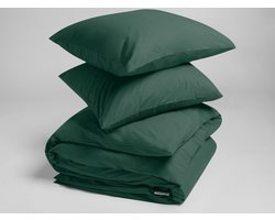 Yumeko dekbedovertrek percal katoen bosgroen 200x200 + 2/60x70 - Bio, eco & fairtrade