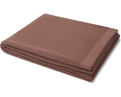 Yumeko deken katoen rib cocoa bruin 150x210