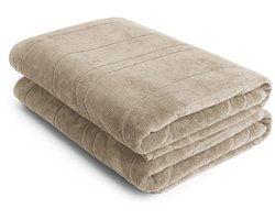 Yumeko douchelakens velours classic taupe 70x140 - 2 st - Biologisch & ecologisch