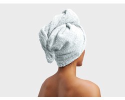 Yumeko haarhanddoek terry bubble blauw - Hotelkwaliteit - Bio, eco & fairtrade