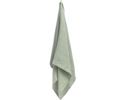 Yumeko handdoek gewassen linnen wafel mistig groen 50x100 - 1 st - Biologisch & ecologisch