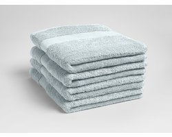 Yumeko handdoeken terry bubble blauw 50x100 - 4 st - Hotelkwaliteit - Bio, eco & fairtrade