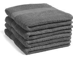 Yumeko handdoeken terry donkergrijs 50x100 - 4 st - Hotelkwaliteit - Bio, eco & fairtrade