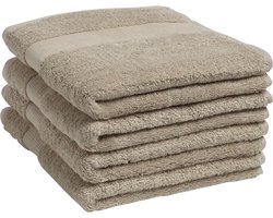 Yumeko handdoeken terry warm taupe 50x100 - 4 st - Bio, eco & fairtrade