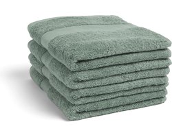 Yumeko handdoeken terry zeegroen 50x100 - 4 st - Bio, eco & fairtrade