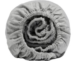 Yumeko hoeslaken flanel lichtgrijs 100x200x30 - Biologisch & ecologisch