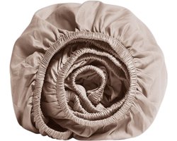 Yumeko hoeslaken katoen satijn dusty roze 160x200x30 - Bio, eco & fairtrade