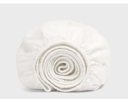 Yumeko hoeslaken percal katoen wit 90x210x30 - Bio, eco & fairtrade