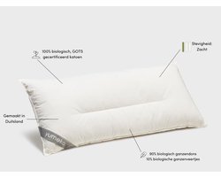 Yumeko hoofdkussen ganzendons 40x80 zacht - Biologisch & ecologisch