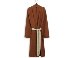 Yumeko kimono badjas gewassen linnen amandel bruin l