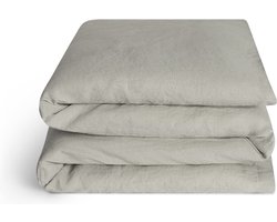Yumeko kinderdekbedovertrek gewassen linnen mistig groen 120x150 - Biologisch & ecologisch