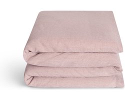 Yumeko kinderdekbedovertrek gewassen linnen roze chambray 120x150 - Biologisch & ecologisch