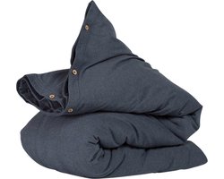 Yumeko kinderdekbedovertrek jersey indigo blauw 100x135 - Bio, eco & fairtrade