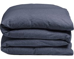 Yumeko kinderdekbedovertrek jersey indigo blauw 120x150 - Bio, eco & fairtrade