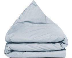 Yumeko kinderdekbedovertrek katoen satijn sky blauw 120x150 - Bio, eco & fairtrade
